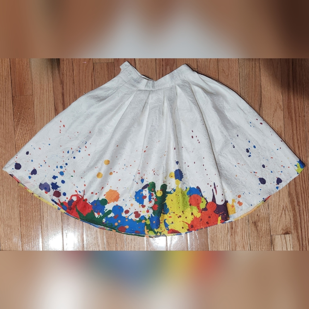 🌈Splash of Happy A-Line Midi Skirt - Picture 4 of 4